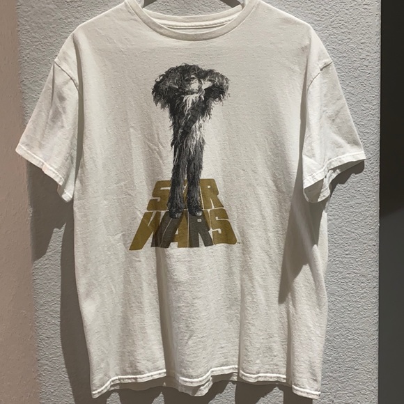 Disney Other - Large White Star Wars Chewbacca t-shirt